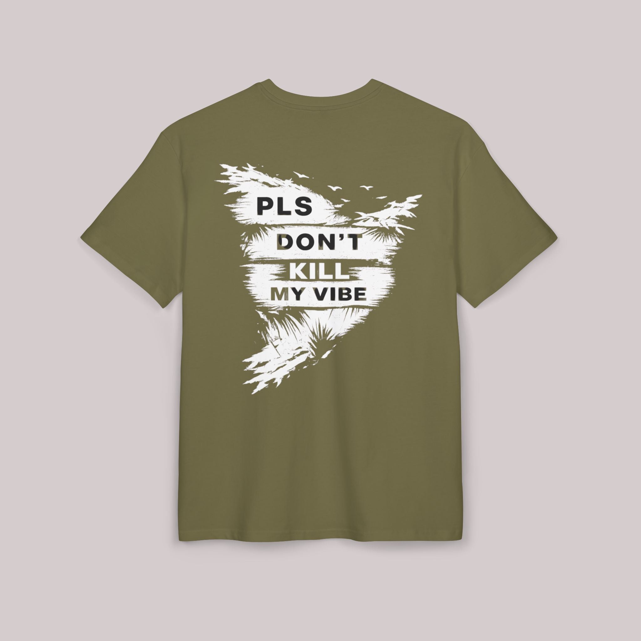 PLS Don't Kill My Vibe graphic tee | Oversized T-Shirt, beach brushstroke design