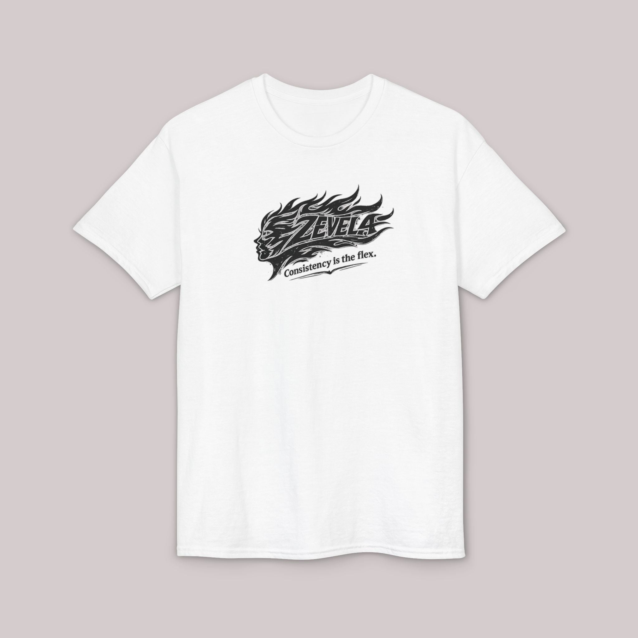 Flame logo ZEVELA T-Shirt  Consistency Is The Flex