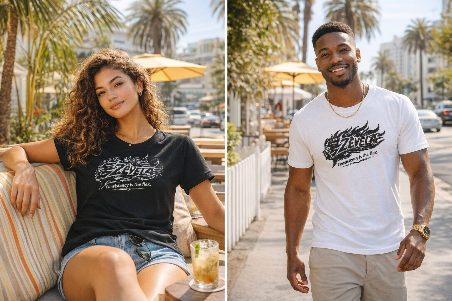 Flame logo ZEVELA T-Shirt  Consistency Is The Flex