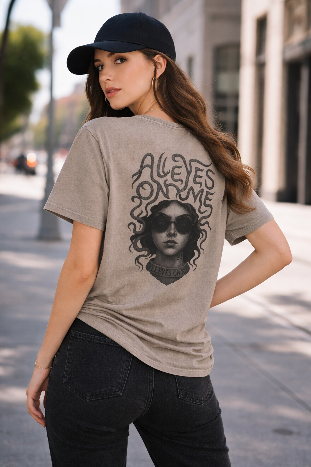 Medusa All Eyes On Me Shirt | Oversized Mythology Streetwear