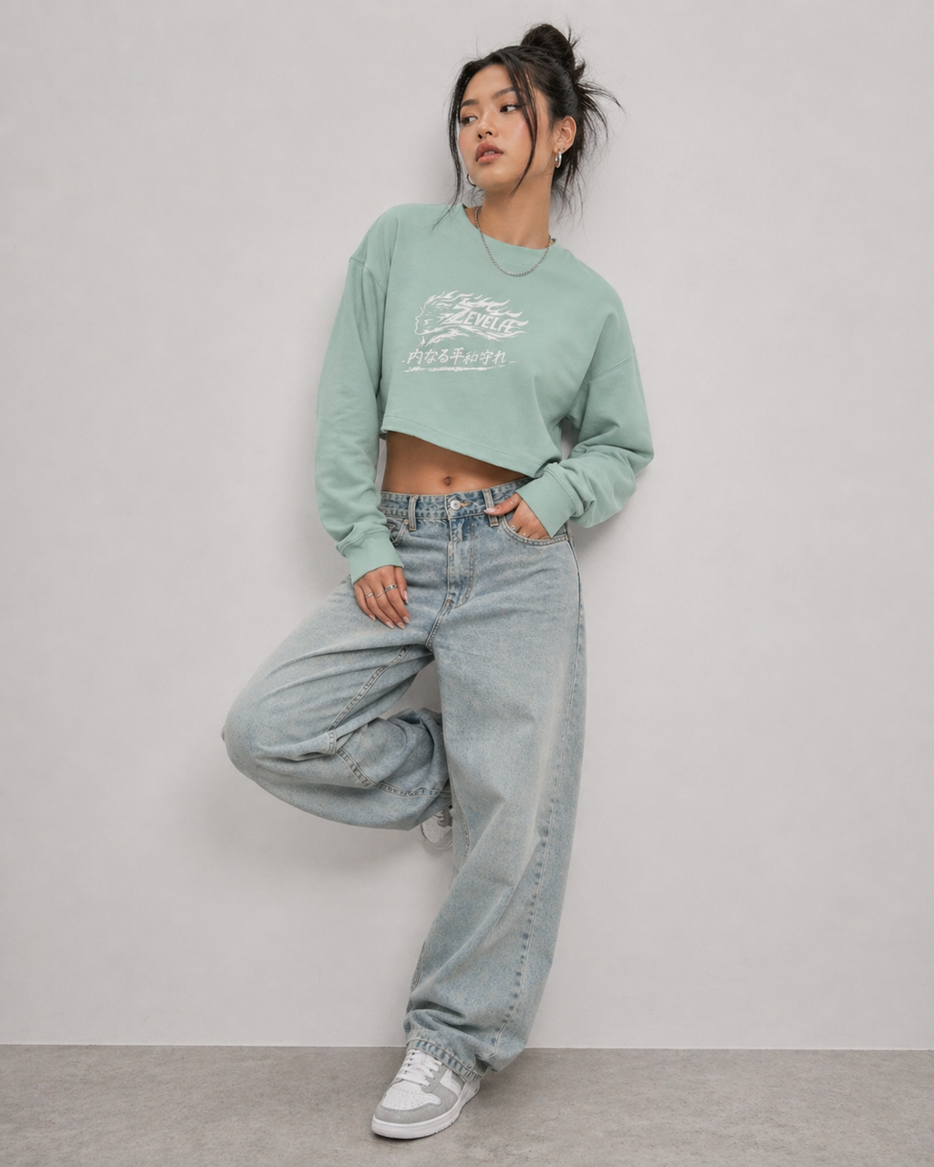 Protect your inner peace - Cropped Sweatshirt