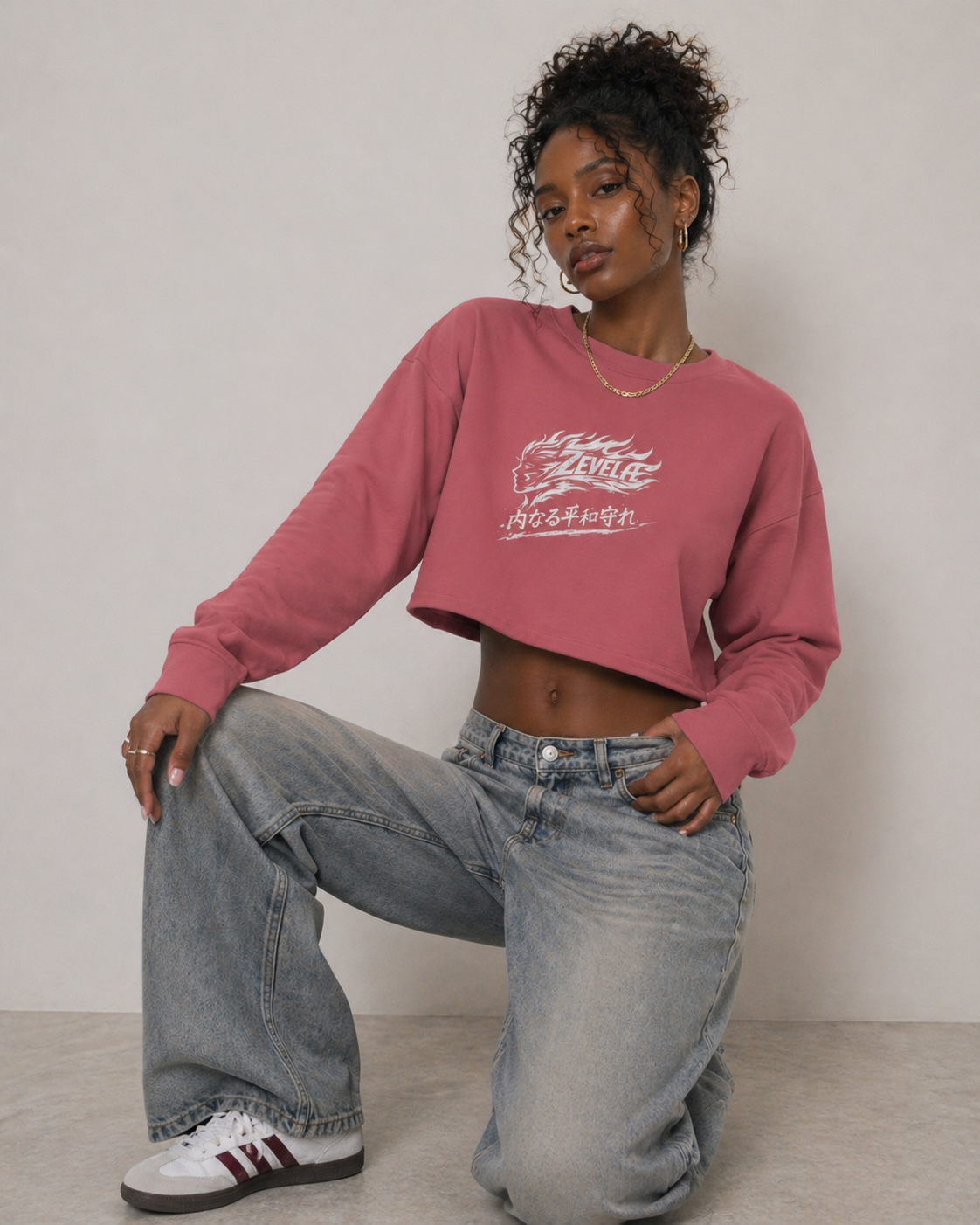 Protect your inner peace - Cropped Sweatshirt