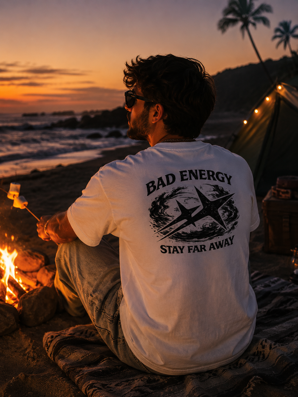 Bad Energy Stay Far Away (Back) - T