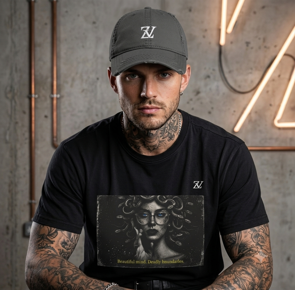 Distressed Monogram ZV Embroidered Hat | Distressed Dad Hat