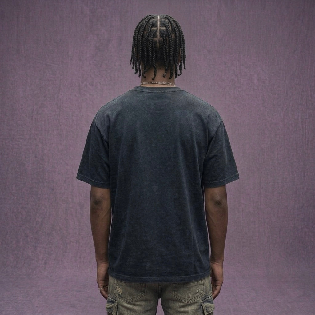 Protect Your Vibe - Acid Wash Black Tee